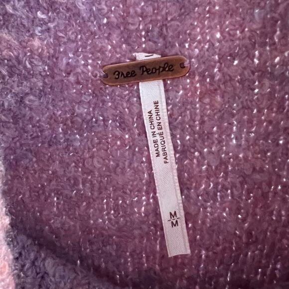 Free People Lavender Stormy Fuzzy Cowl-Neck Sweater Size M - Picture 4 of 8